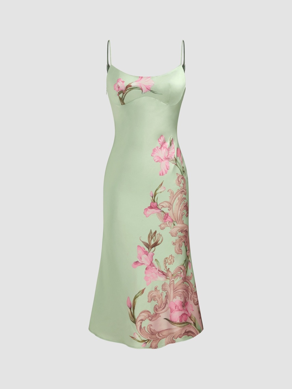 Cider Floral satin backless midi-dress NWT - Picture 5 of 9